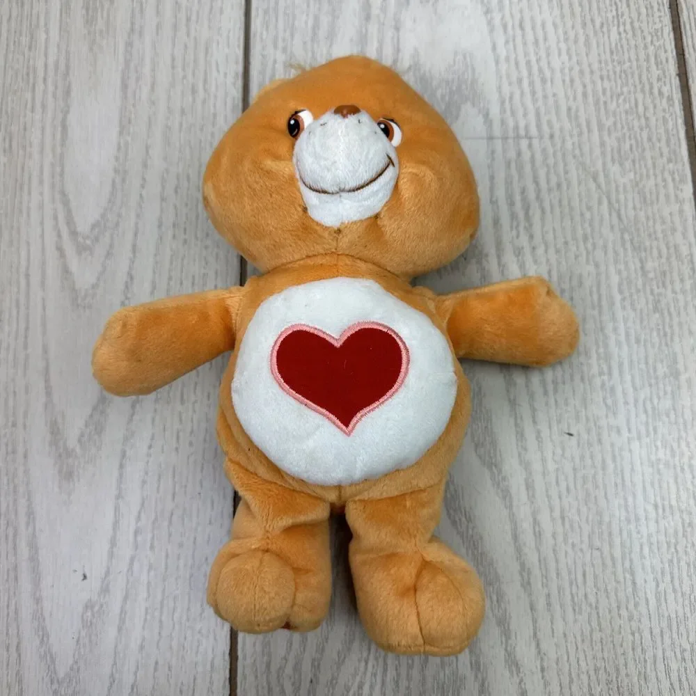 2002  Vtg Care Bears Tender heart Bear White Orange 10